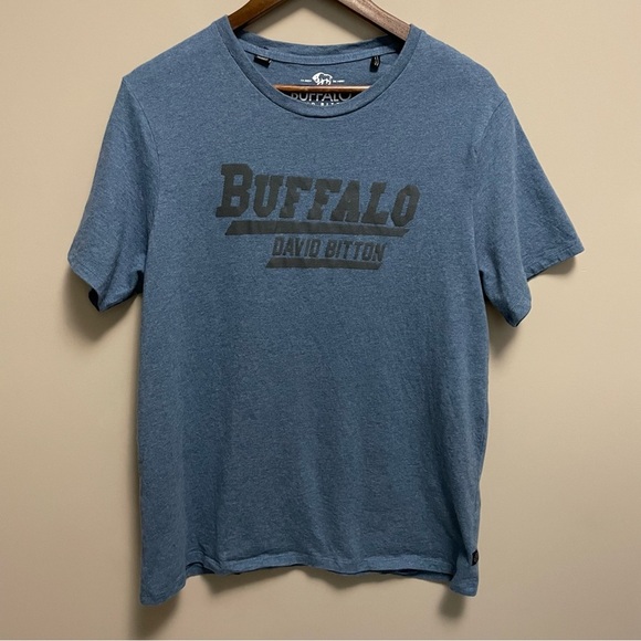 Buffalo David Bitton Heather Blue Crew Neck Tee Men’s XL - Picture 1 of 9